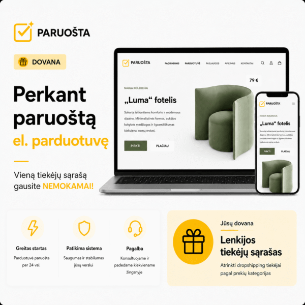 Lenkijos-dropshipping-tiekeju-sarasas-dovanu Paruošta naudojimui el. parduotuvė