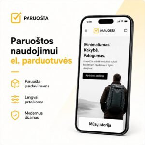 Paruoša naudojimui el. parduotuvė